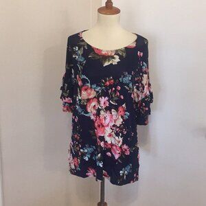 S Agnes & Dora Frill Sleeve Top EE51 4988